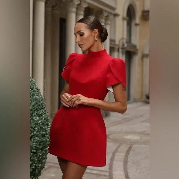 Adela Cut-out Bowknot Mini Dress - Picture 3 of 16